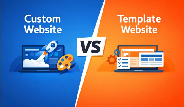 custom website vs template for business