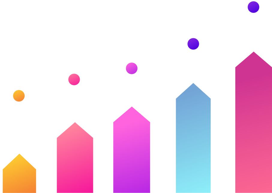 Stock market chart showing upward trend