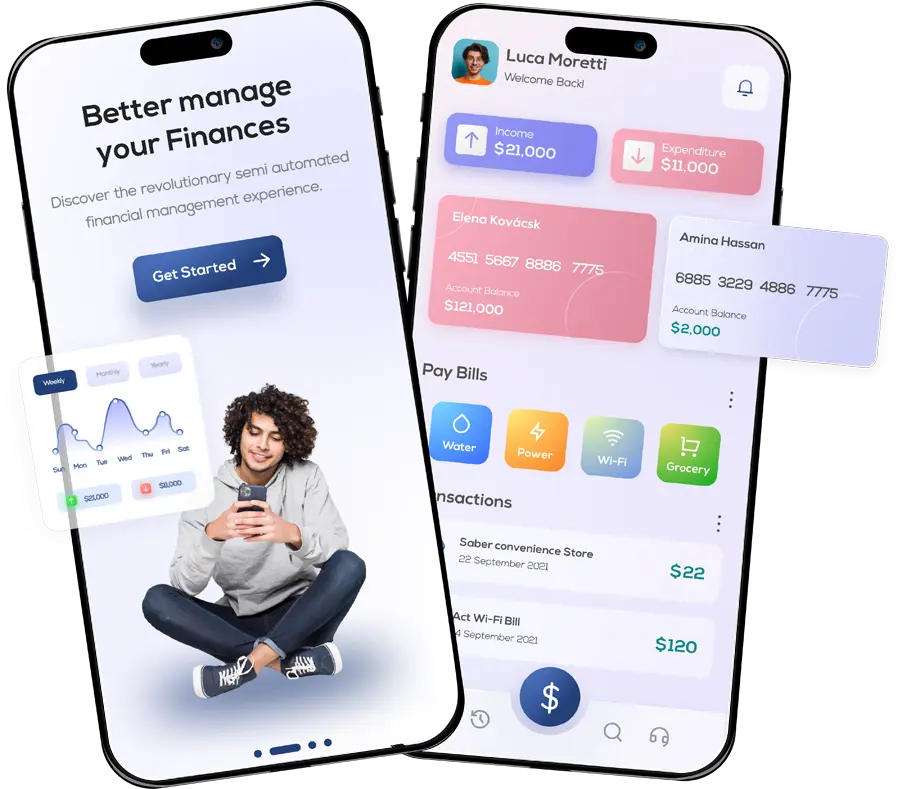 Mobile phone showing app analytics